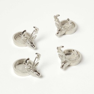 Set of 4 Stag Christmas Tea Light Holders