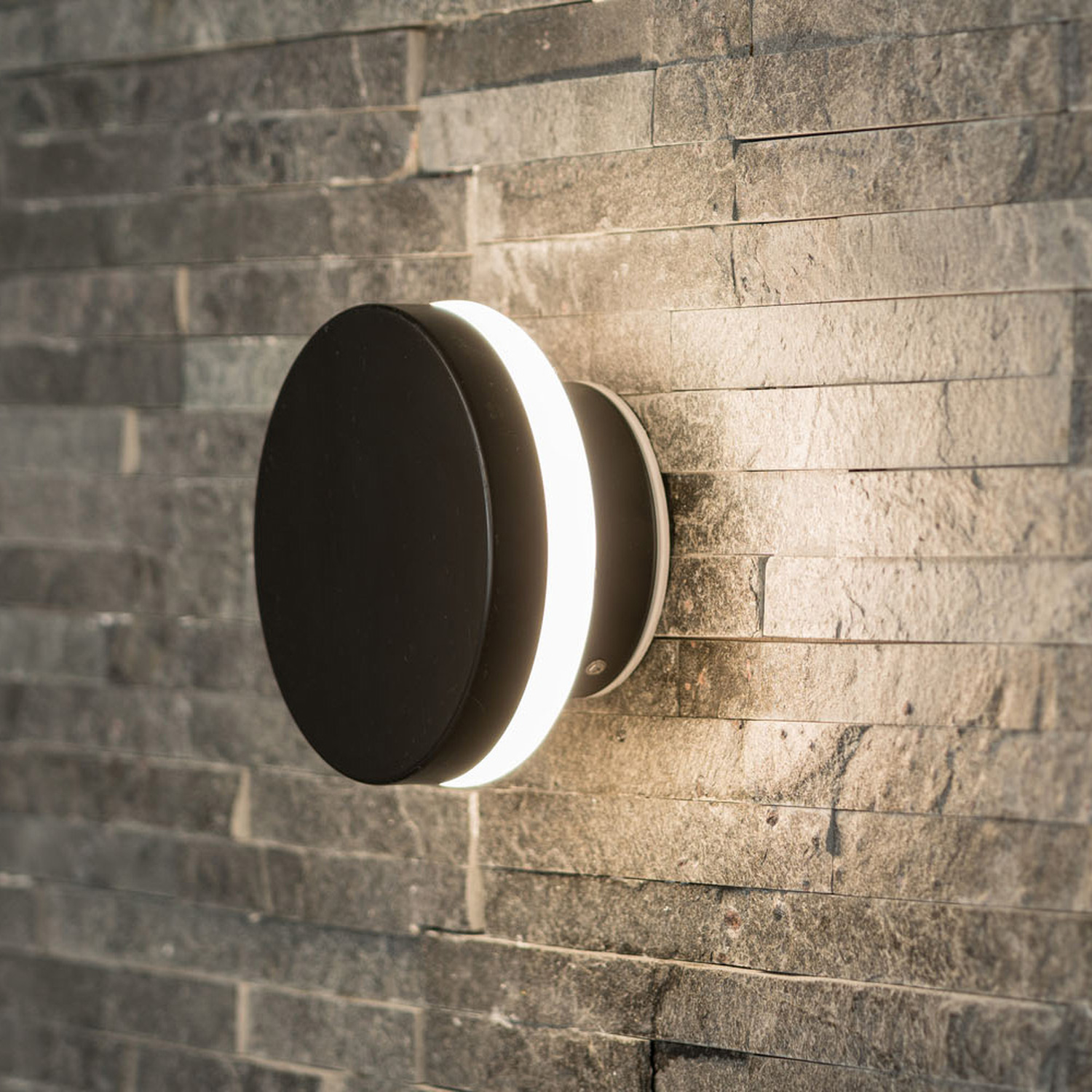 Image of Infinity IP44 Matt Black Backlit Circle&hellip;