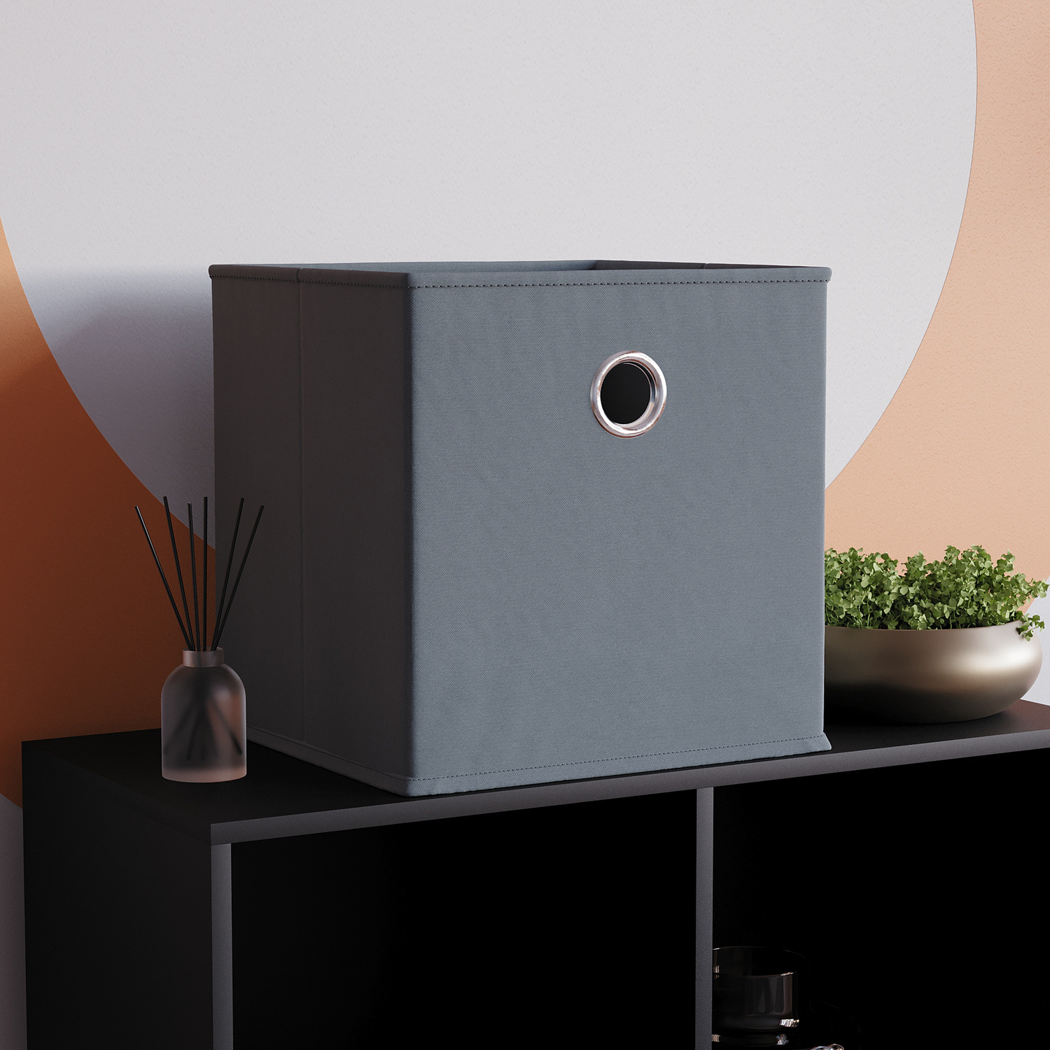 Image of Vida Designs Durham Grey Cube Foldable&hellip;