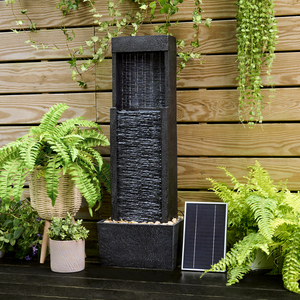 Outdoor Water Fountain Solar Power With LED Lights Outdoor Water Fountain Solar Power With LED Lights