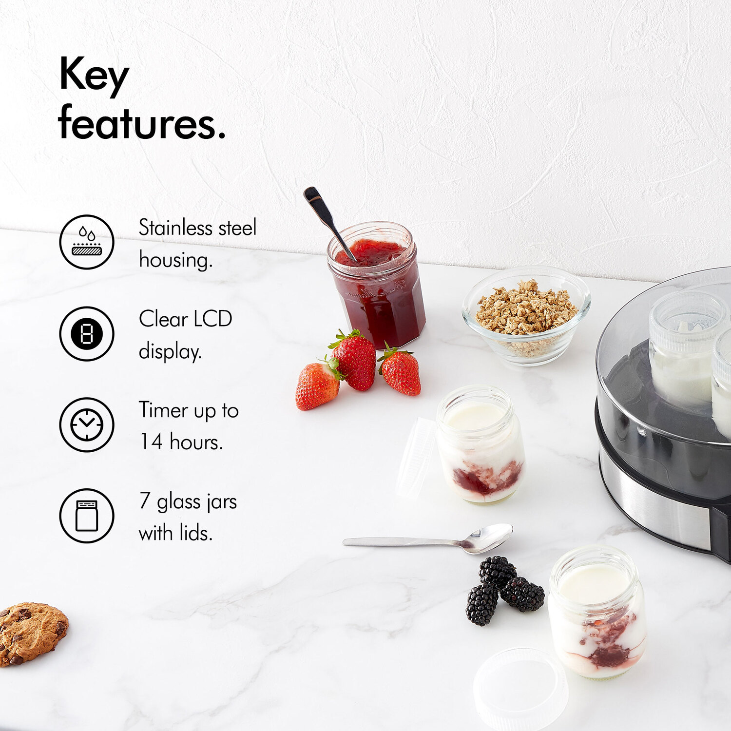 Digital Yoghurt Maker with 7 Jars
