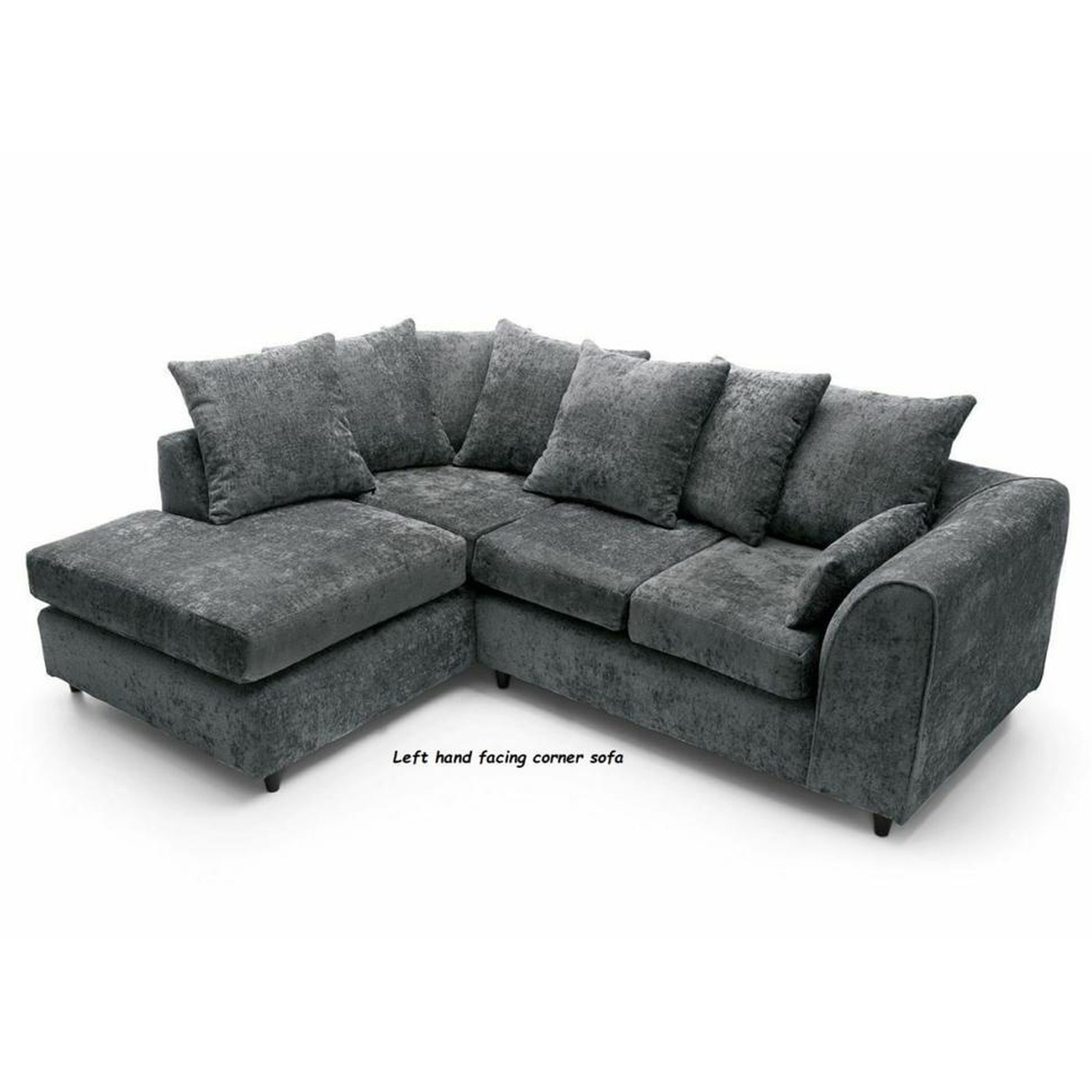 Kaspo 4 Seater Fabric Corner Sofa - Grey Right-hand