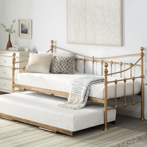 Newnham Classic Victorian Style Metal Day Bed Frame with Trundle