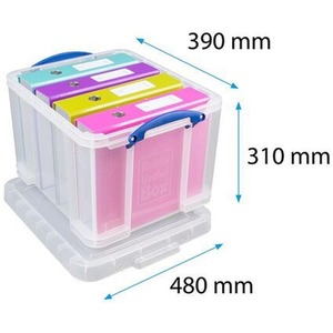 Transparent Lidded Plastic Box 35 Litre shot 6396165