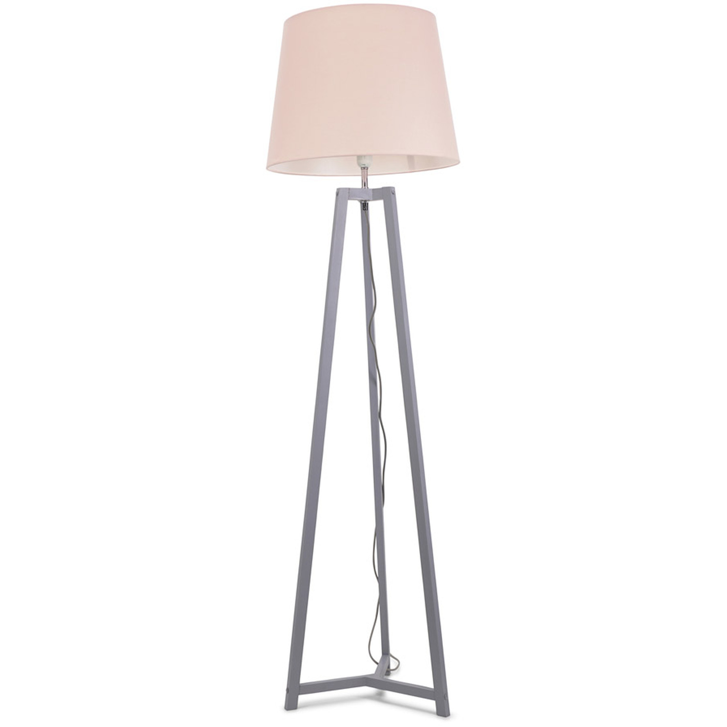 Image of Lottie Grey Wood Floor Lamp Tapered&hellip;