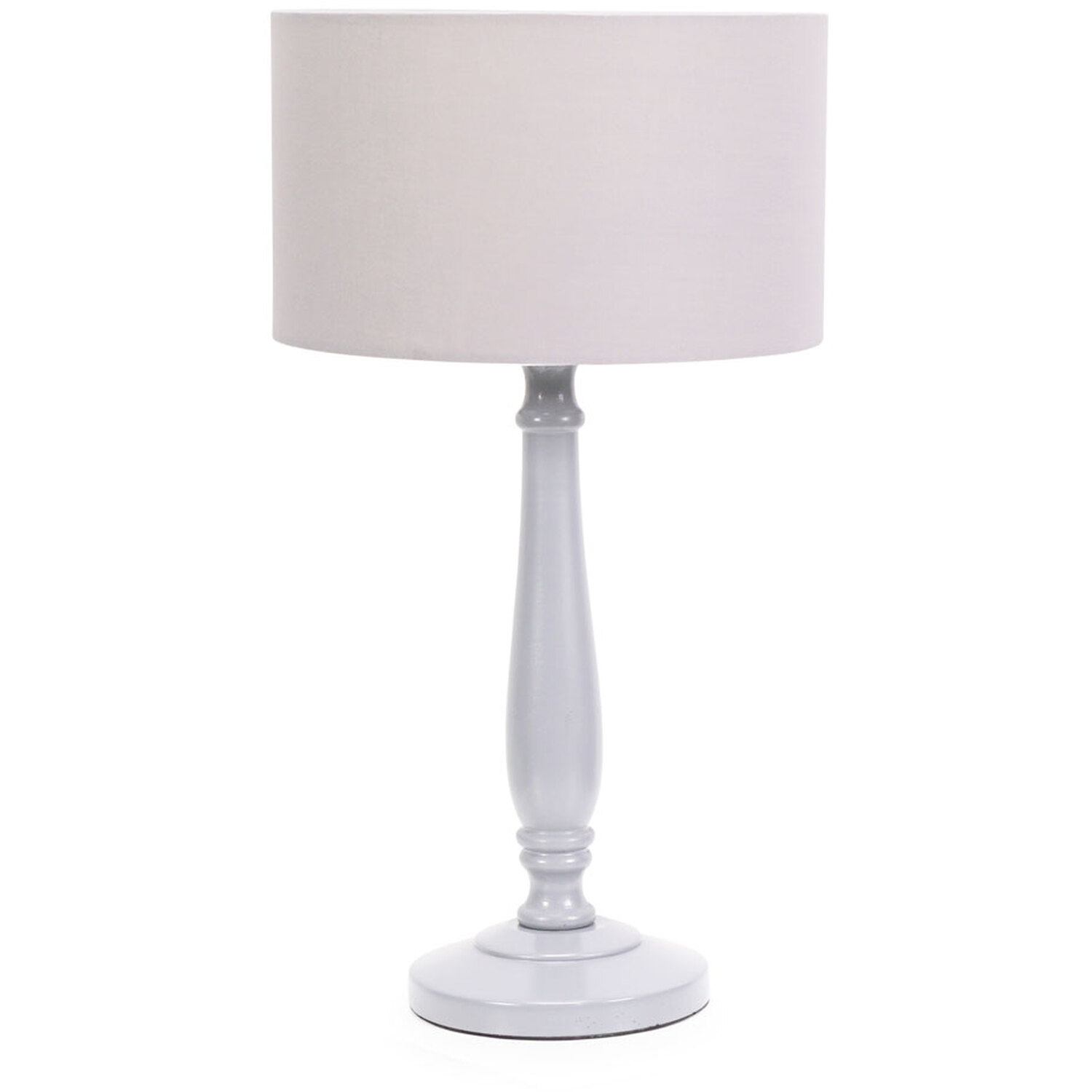 Image of Victoria Grey Table Lamp with Drum&hellip;