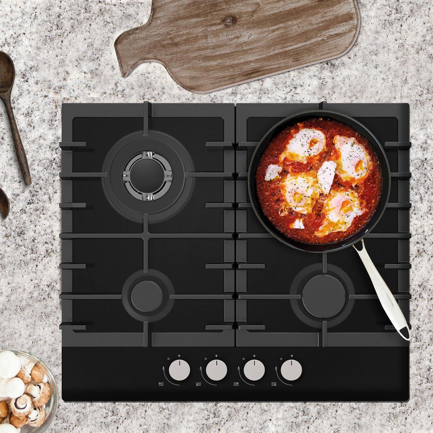 Statesman Gh160gb Black 4 Zone Glass Gas Hob - Image 6