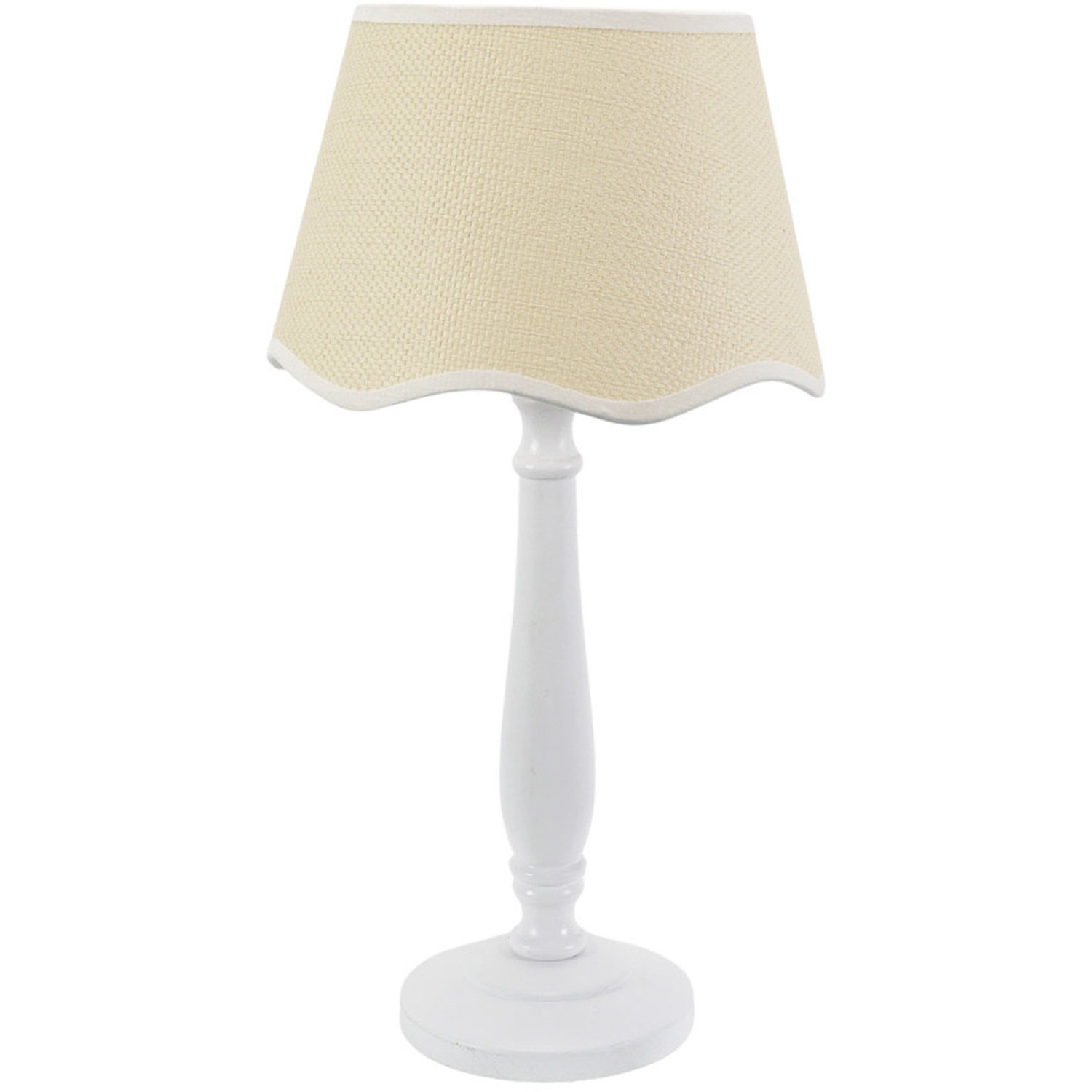 Image of Victoria White Wood Candlestick Table Lamp&hellip;