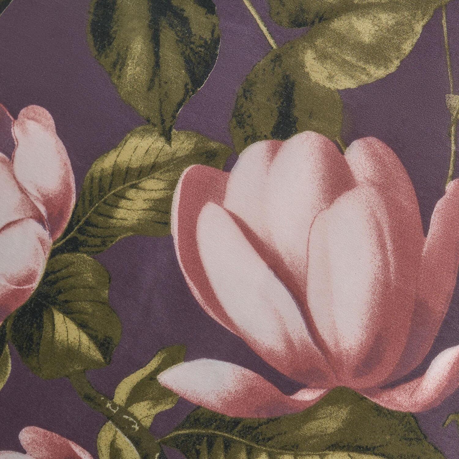 Floral Print Reversible Duvet Set - Mauve Double