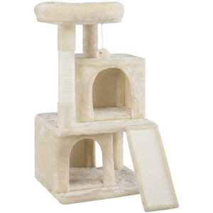 Beige Yaheetech 91cm Cat Tree with Double Condos shot 7237790