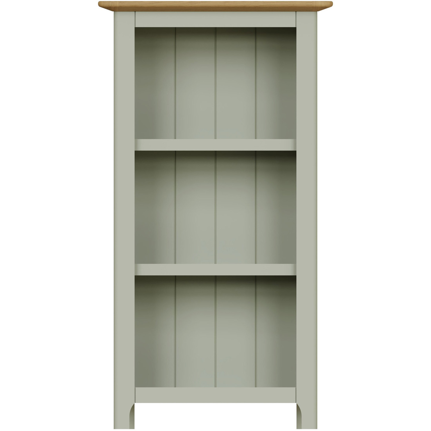 Solid Oak Bookcase - Sage Green