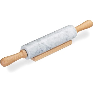 Marble Rolling Pin with Wooden Stand