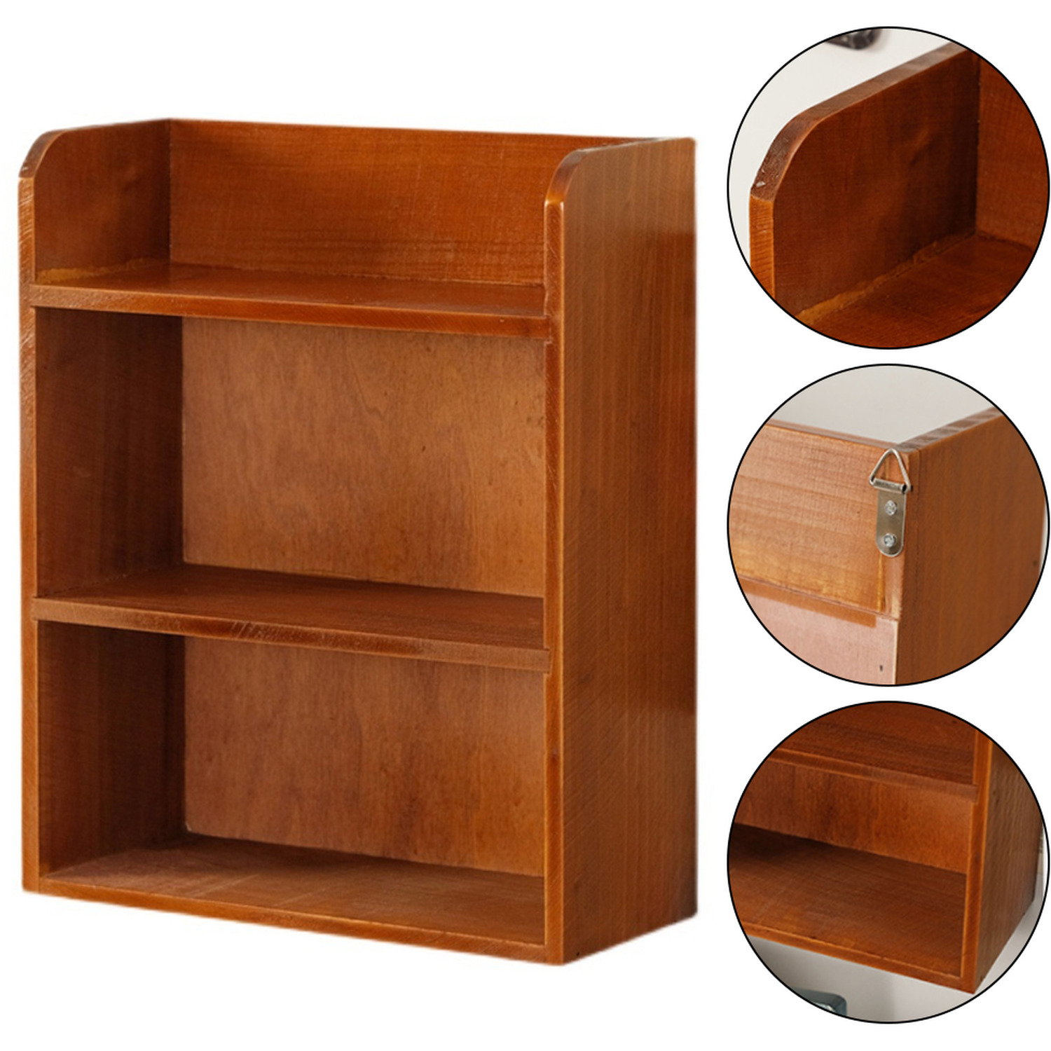 3-Tier Retro Tabletop Wooden Storage Rack