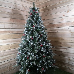New Jersey Spruce Christmas Tree With Berries And Pinecones