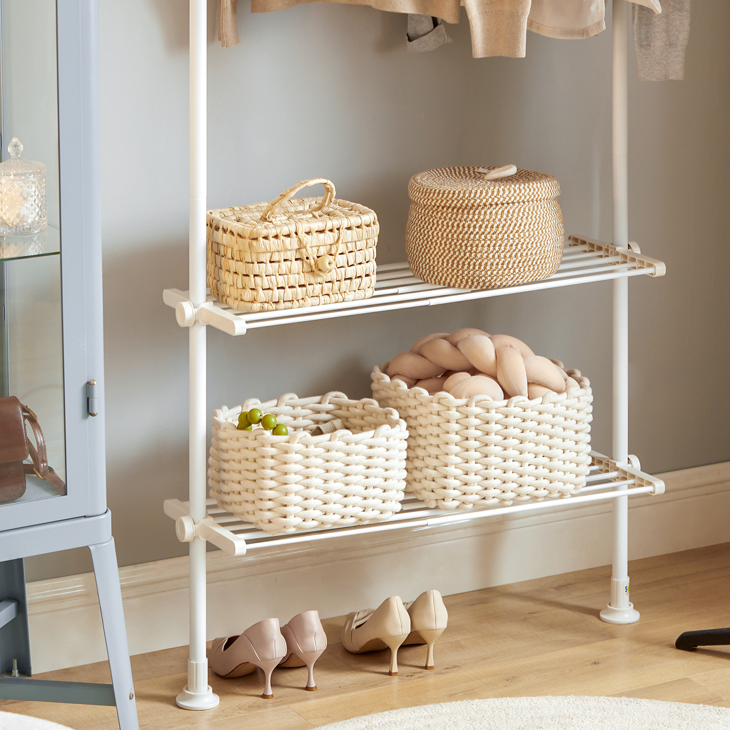 Adjustable Clothes Shelf System
