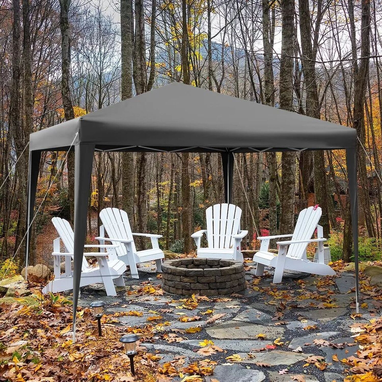 3m X 3m Garden Gazebo - Grey