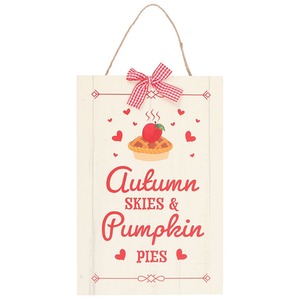 Autumn Skies and Pumpkin Pies Hanging Sign