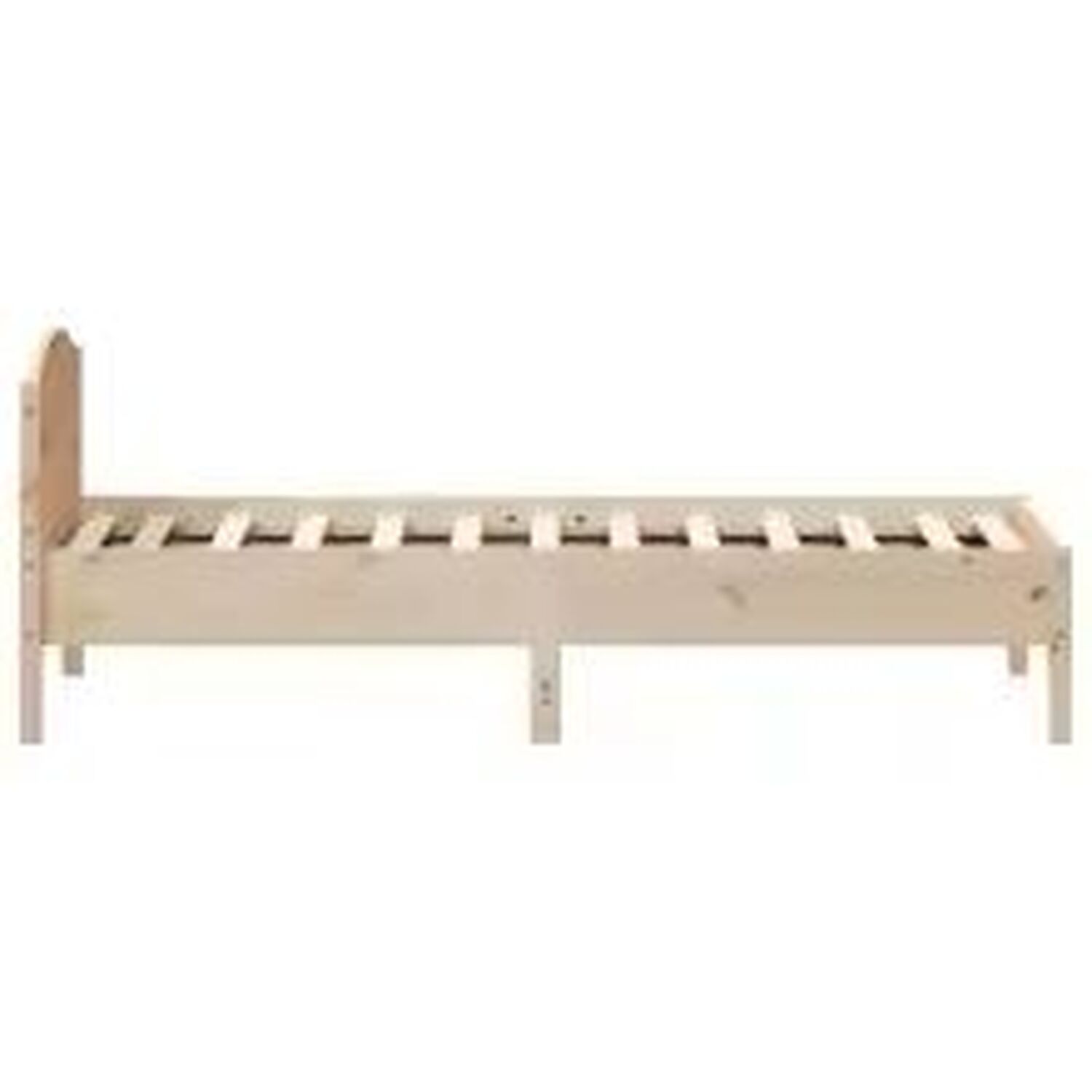 Small Singletwin Solid Wood Pine Bed Frame - Brown
