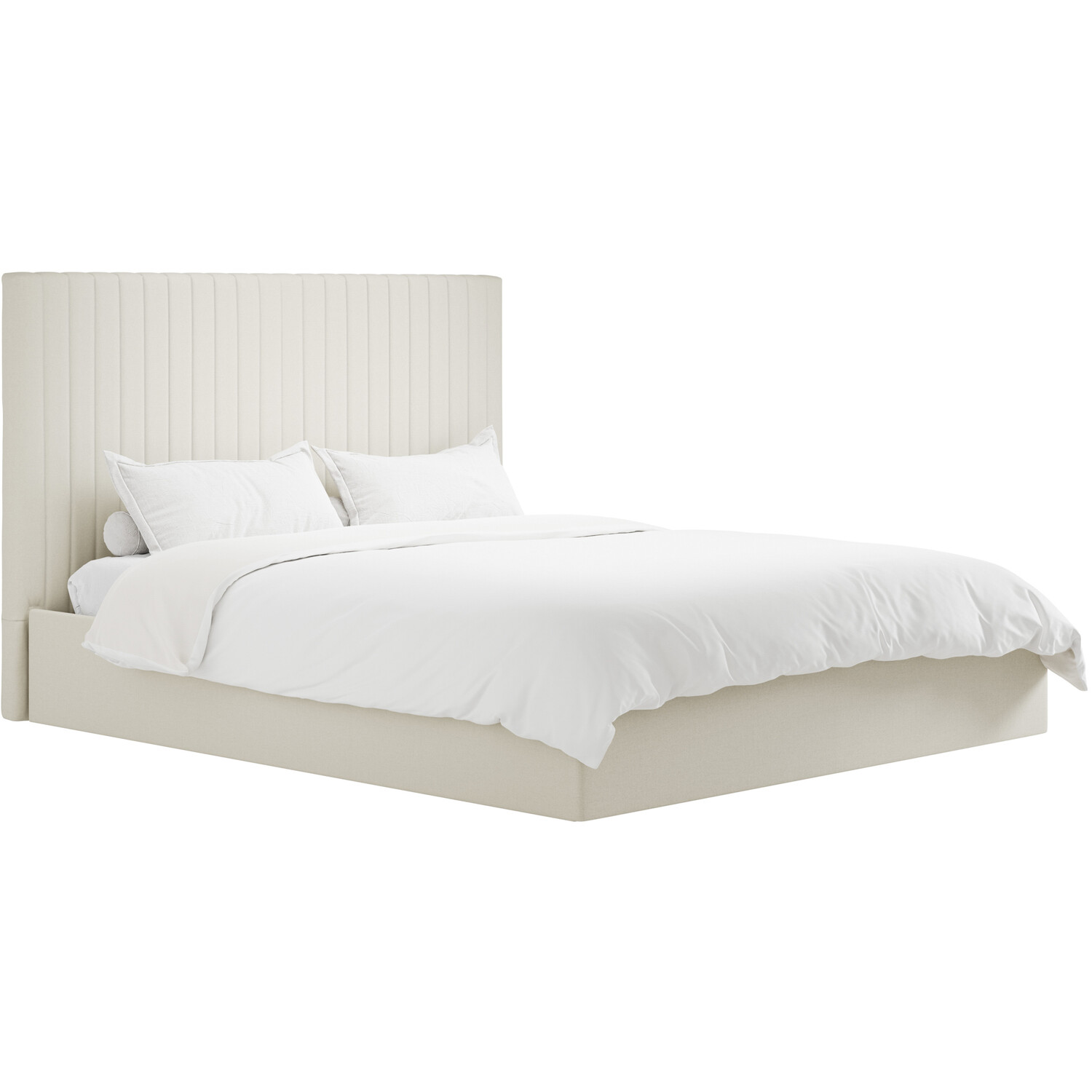 Berlin Tall Ottoman Bed - Milk / Superking