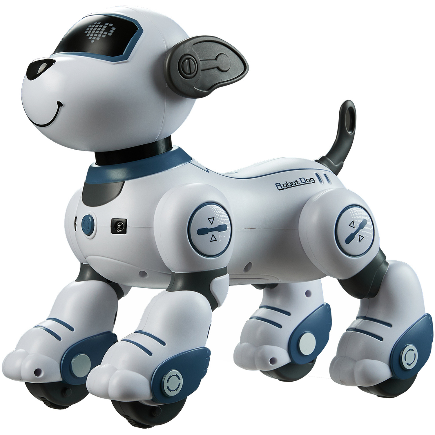 Remote-Controlled Robotic Dog Toy that Dances and Sings - White