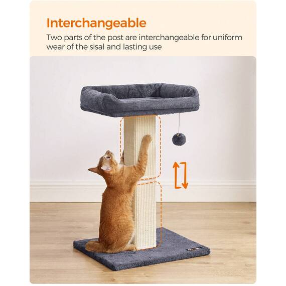 Feandrea Cat Scratching Post with Plush Perch