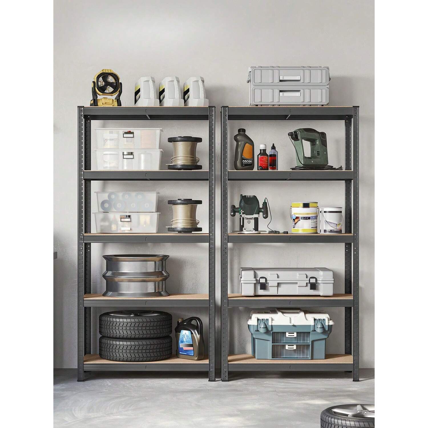 Image of SONGMICS Heavy-Duty 5-Tier Shelving Unit, Adjustable&hellip;