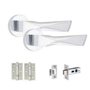 Aura Door Handles on Round Rose Internal Set