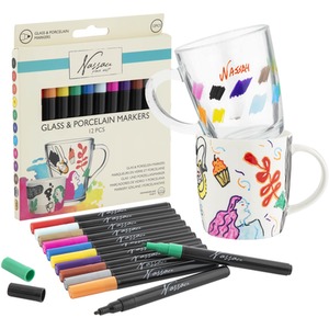 Glass Porcelain Markers 12 Pieces