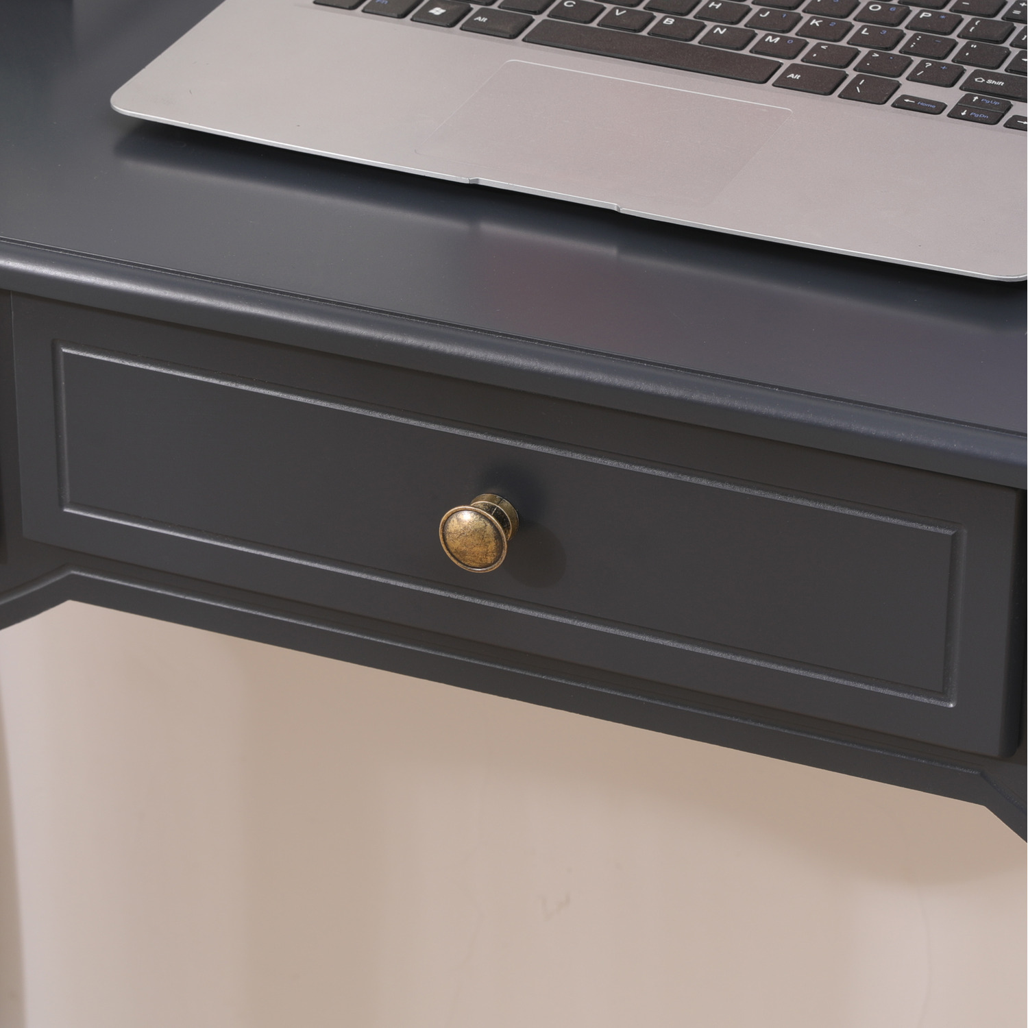 Hmd Dark Grey Console Table With 3 Drawers - Dark Grey