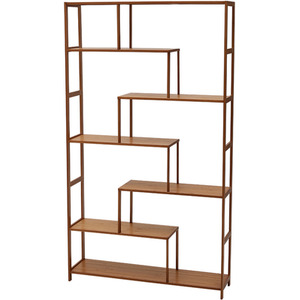 HomeScape Bookcase Solid Wood Shelf with Reinforced Support