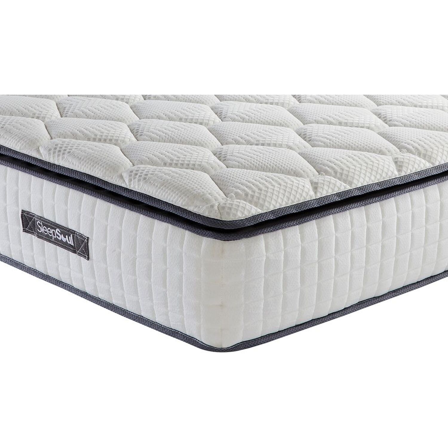 Sleepsoul Bliss 800 Pocket Memory Pillow Top Mattress - White Small Double