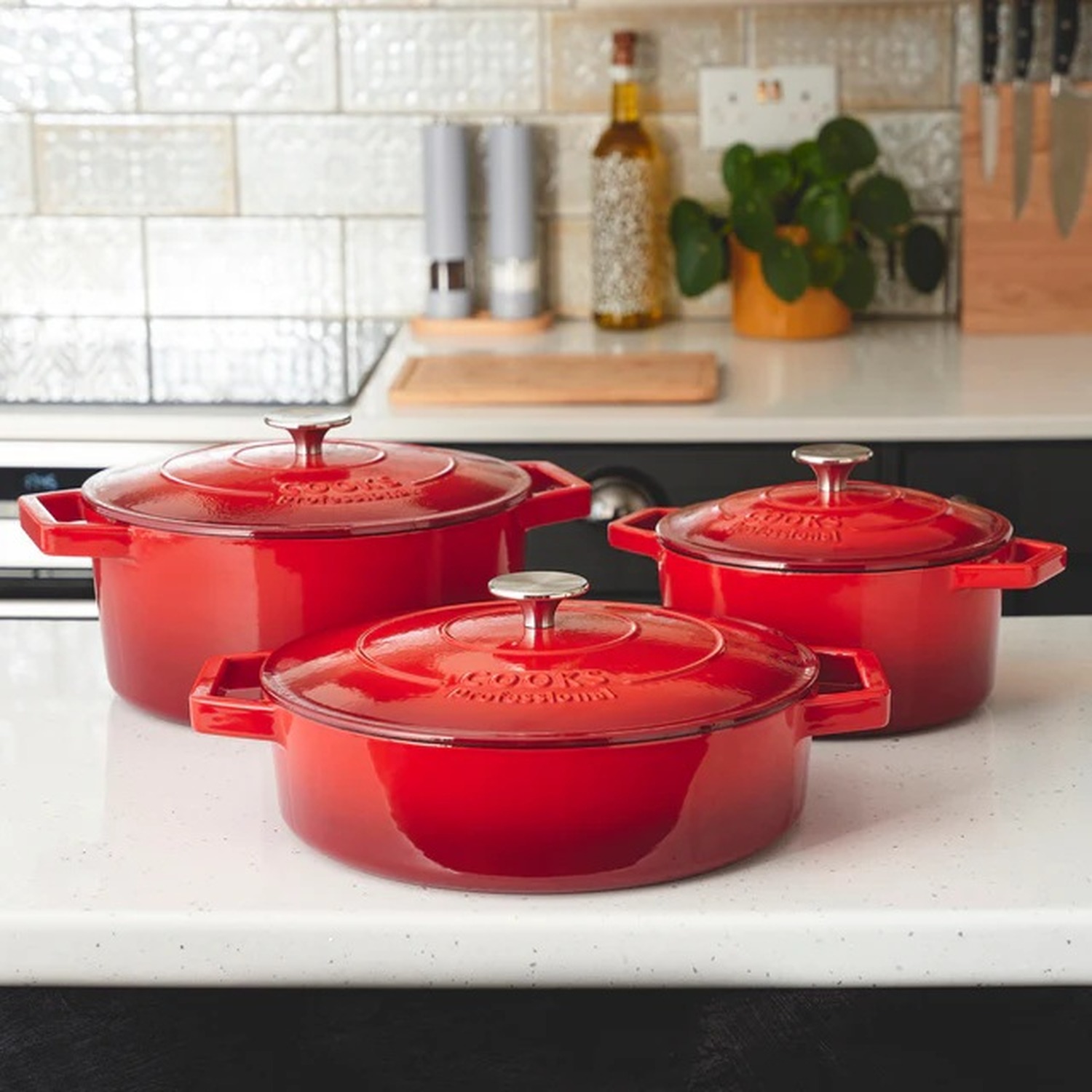 Image of Set of 3 Cast Iron Casserole&hellip;
