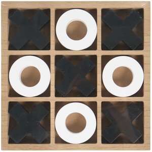 Wooden Noughts and Crosses Game