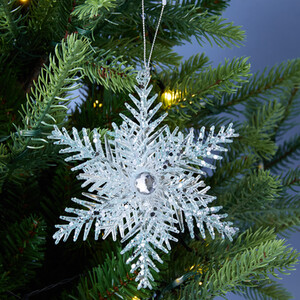 Sparkly Ice Blue Snowflake