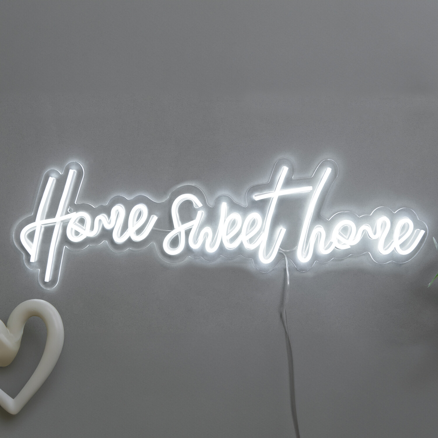 Neon Home Sweet Home Sign - White