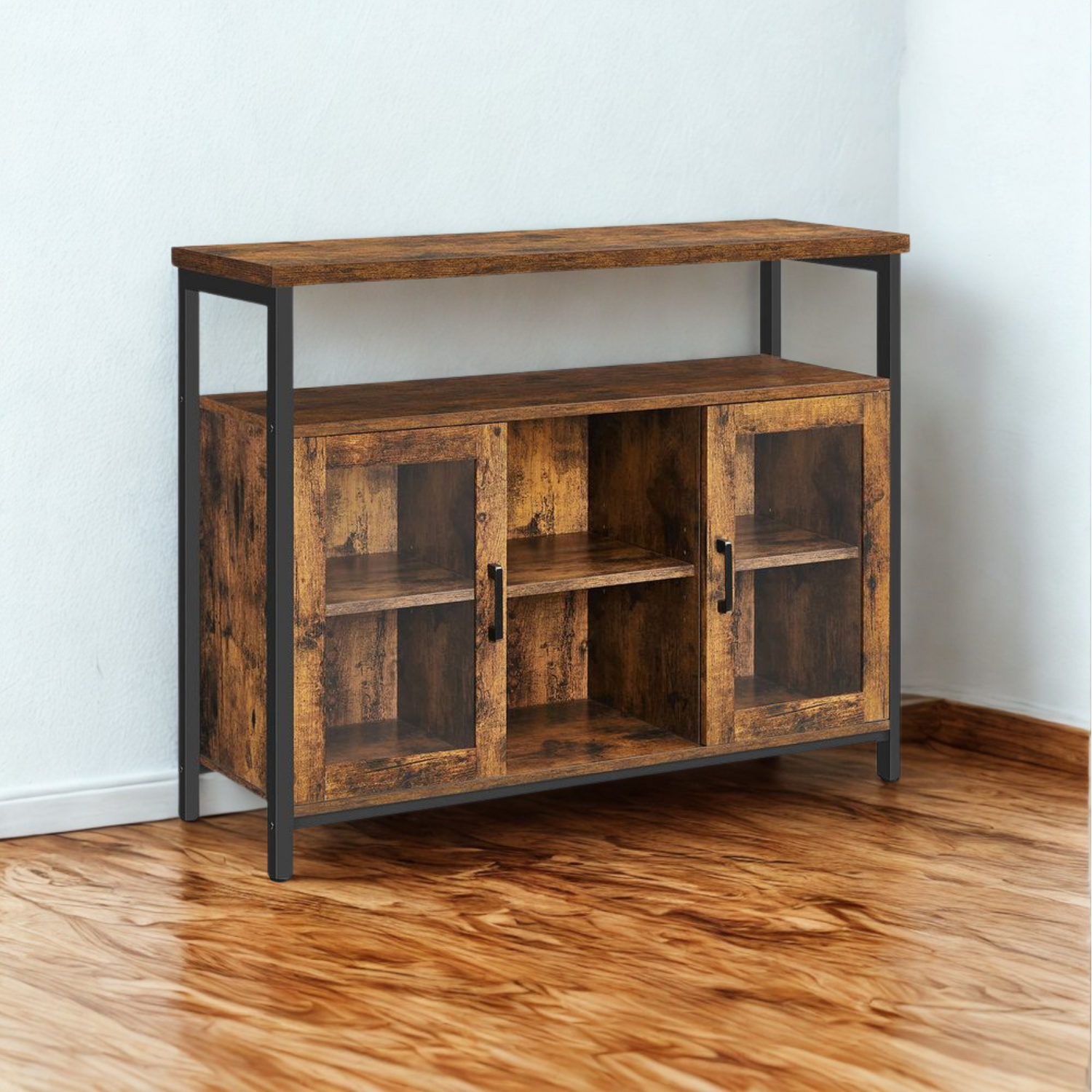Industrial Multi-purpose Sideboard - Rustic Brown