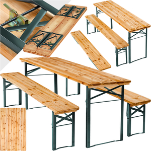 Picnic Table And Benches Sissi, 3-Piece, Foldable