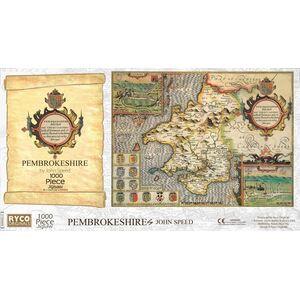 Pembrokeshire Historical Map 1000 Piece Jigsaw Puzzle (1610)