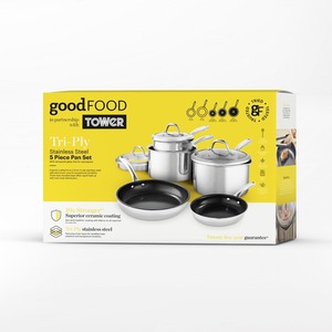 Tri-Ply 5 Piece Cookware Set