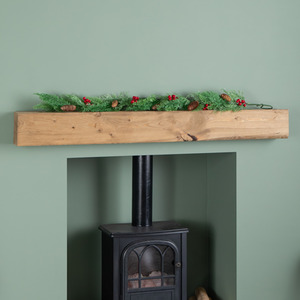 1.50m Pine and Red Berry Christmas Garland with Pinecones