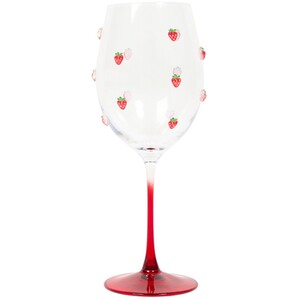 Strawberries Wine Glass
