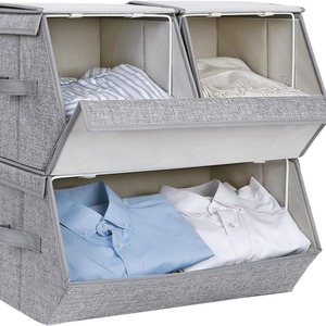 Stackable Storage Boxes Set of 3