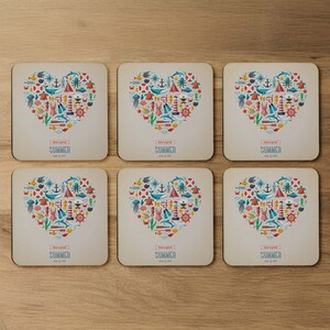 Love Heart Of Sealife  Nautical Items Coaster