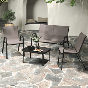 4 Piece Patio Chair Table Set