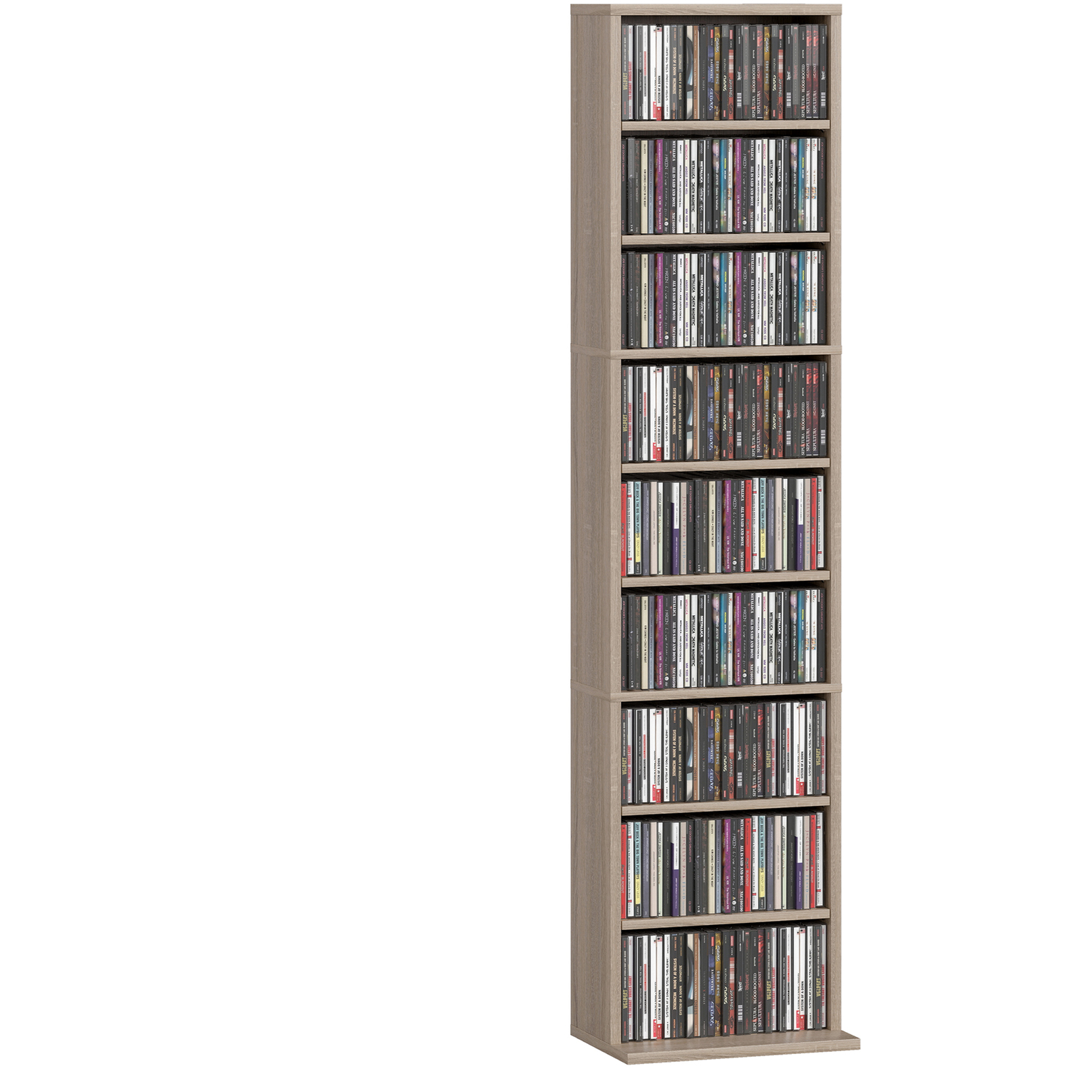 Cd120 HOMCOM 260 CD120 DVD Storage Unit w Adjustable Shelves
