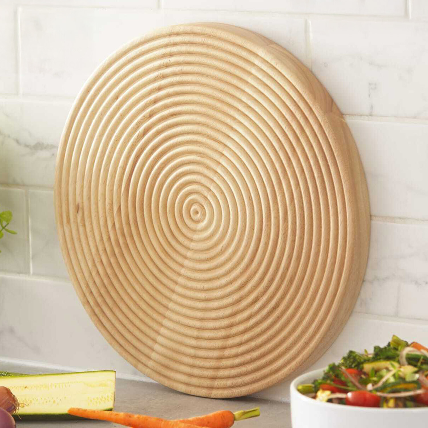 Image of Medium Round Chopping Board - Brown