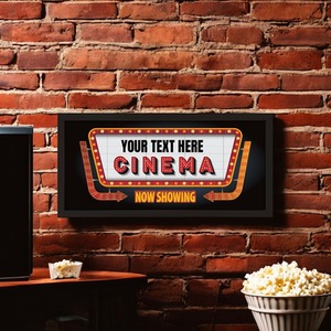 Personalised Home Cinema Print Framed Wall Art Framed