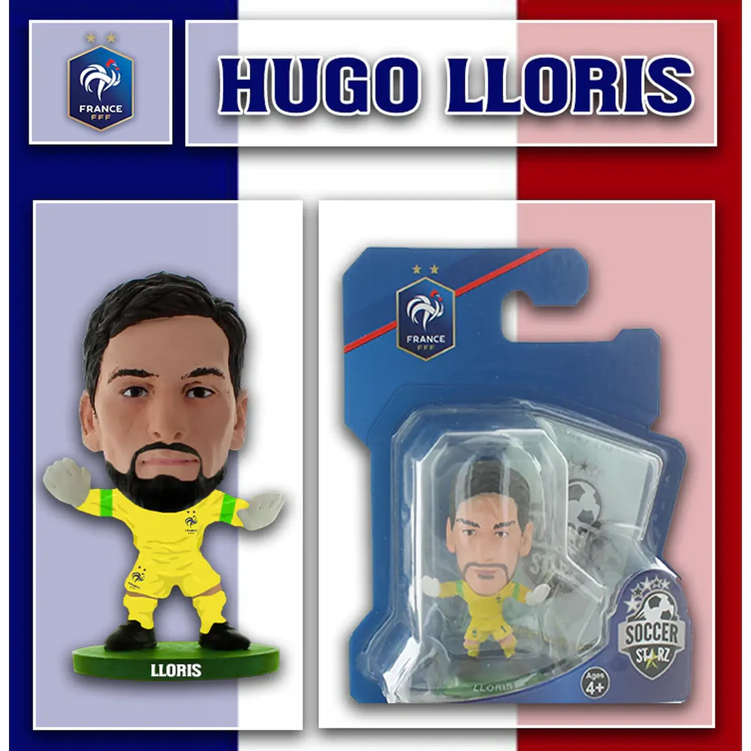 SoccerStarz France Hugo Lloris New Kit 5cm Figure - Yellow