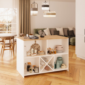 Monet Kitchen Island with Storage