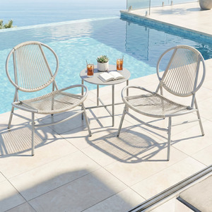 Garden Bistro Set with Side Table and Acapulco Chairs